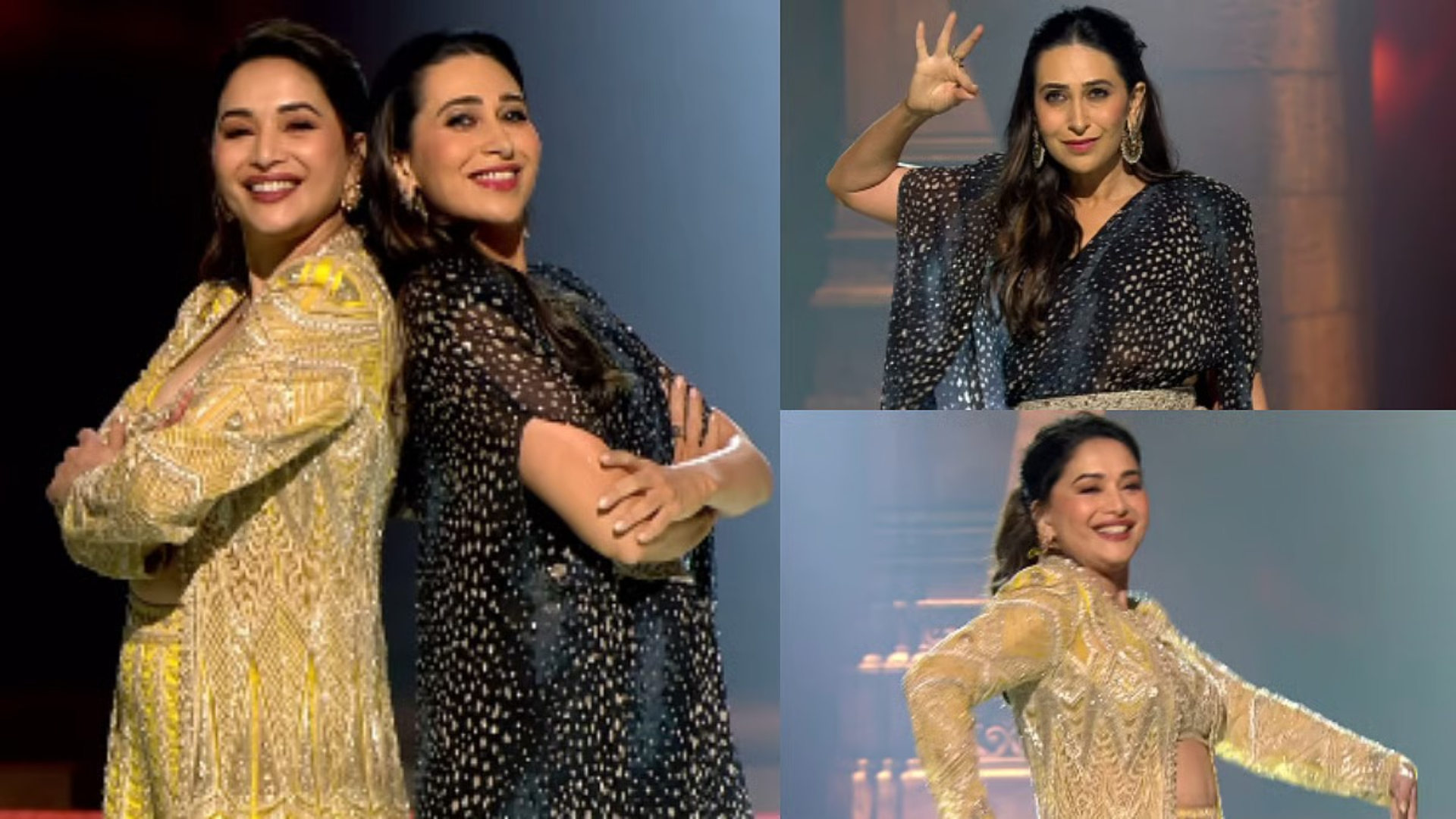 Madhuri Dixit And Karisma Kapoor Recreate Iconic Le Gayi Hookstep Nostalgic Fans Demand Dil Toh Pagal Hai 2